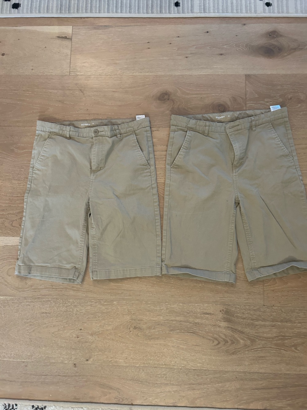 Old Navy Tan Khaki Shorts - Neutral Tan 2 Pairs Size 20